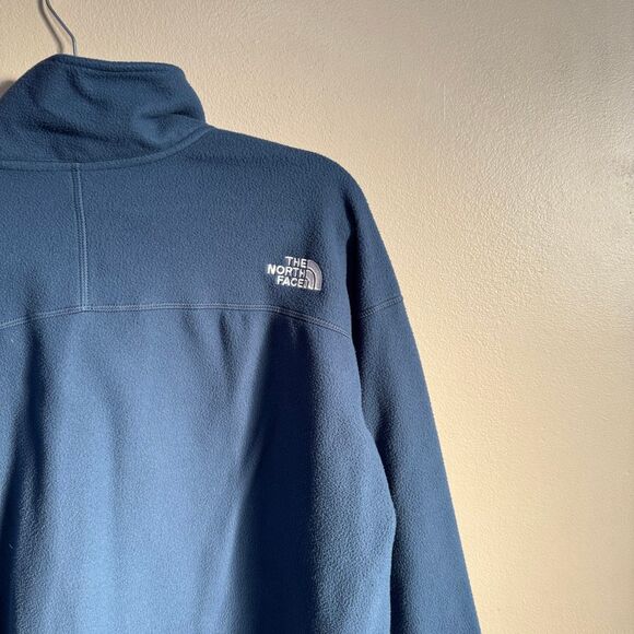 North Face women’s slate blue 1/4 zip cropped fleece pullover size XL - Picture 5 of 5